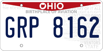 OH license plate GRP8162