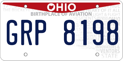 OH license plate GRP8198