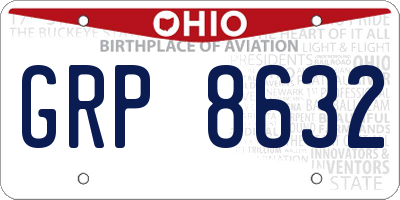 OH license plate GRP8632
