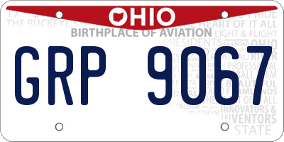 OH license plate GRP9067
