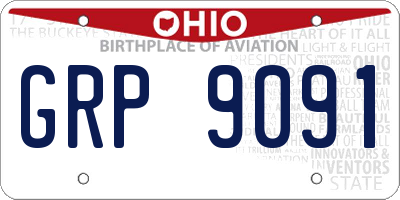 OH license plate GRP9091