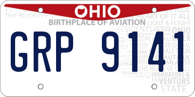 OH license plate GRP9141