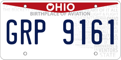 OH license plate GRP9161