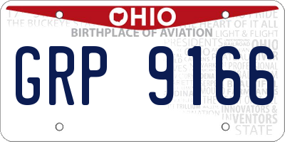 OH license plate GRP9166