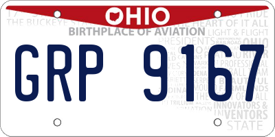 OH license plate GRP9167