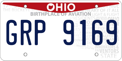 OH license plate GRP9169