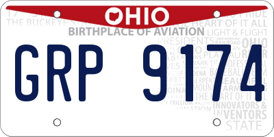 OH license plate GRP9174