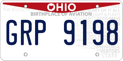 OH license plate GRP9198