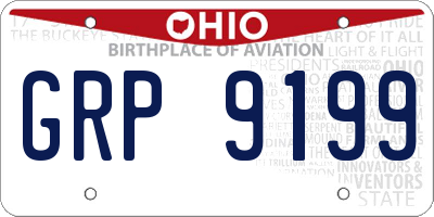 OH license plate GRP9199