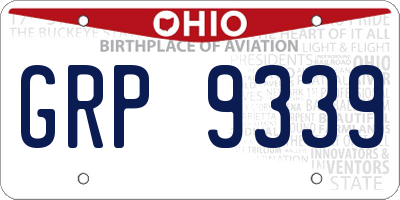 OH license plate GRP9339