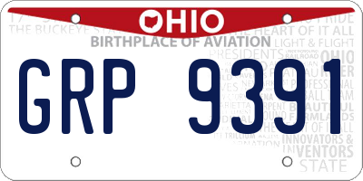 OH license plate GRP9391