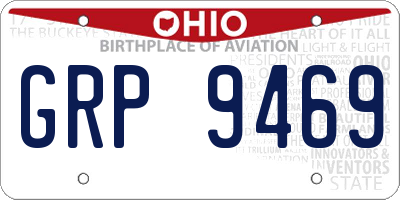 OH license plate GRP9469