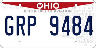 OH license plate GRP9484