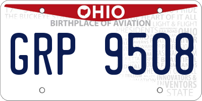 OH license plate GRP9508