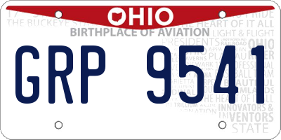 OH license plate GRP9541