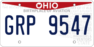 OH license plate GRP9547