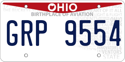 OH license plate GRP9554