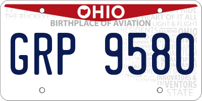 OH license plate GRP9580
