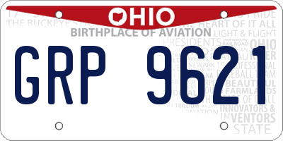 OH license plate GRP9621
