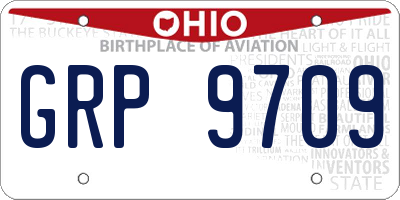 OH license plate GRP9709