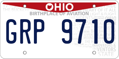 OH license plate GRP9710