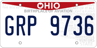 OH license plate GRP9736