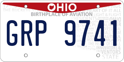OH license plate GRP9741