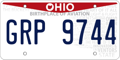 OH license plate GRP9744