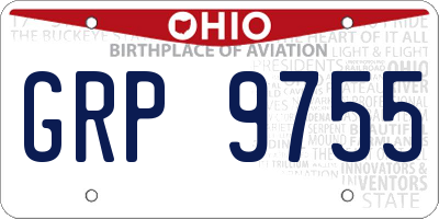 OH license plate GRP9755