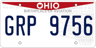 OH license plate GRP9756