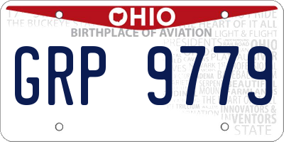 OH license plate GRP9779