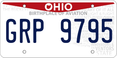 OH license plate GRP9795