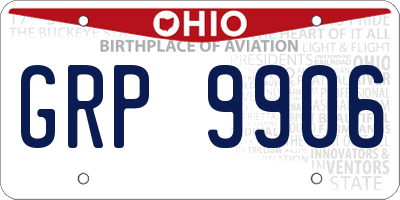 OH license plate GRP9906