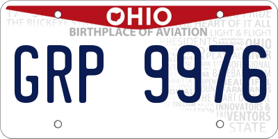 OH license plate GRP9976