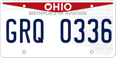 OH license plate GRQ0336