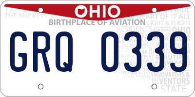OH license plate GRQ0339