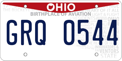 OH license plate GRQ0544