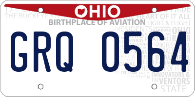 OH license plate GRQ0564