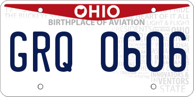 OH license plate GRQ0606