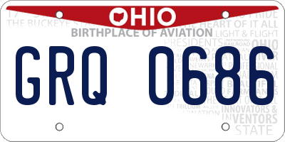 OH license plate GRQ0686