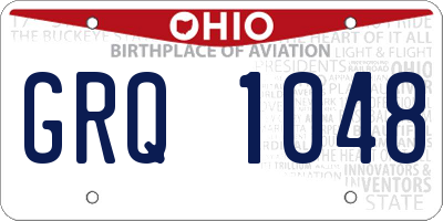 OH license plate GRQ1048