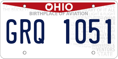 OH license plate GRQ1051