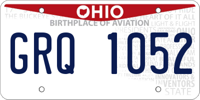 OH license plate GRQ1052