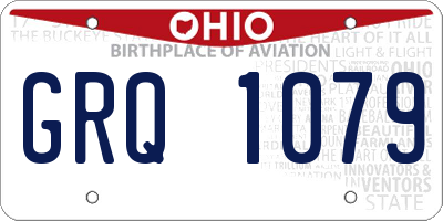 OH license plate GRQ1079