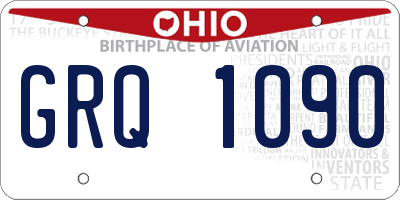 OH license plate GRQ1090