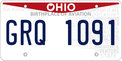 OH license plate GRQ1091