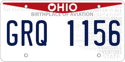 OH license plate GRQ1156