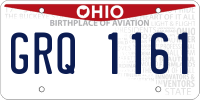 OH license plate GRQ1161