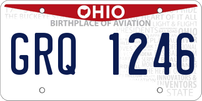 OH license plate GRQ1246