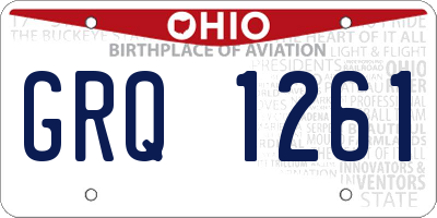 OH license plate GRQ1261
